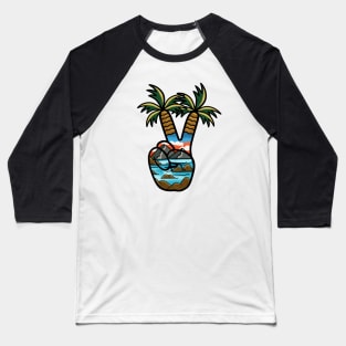 Peace On The Beach Baseball T-Shirt